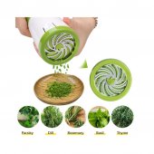 Tocator manual pentru verdeturi Herb Grinder, lame otel inoxidabil, 17 cm, Alb-Verde