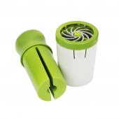Tocator manual pentru verdeturi Herb Grinder, lame otel inoxidabil, 17 cm, Alb-Verde