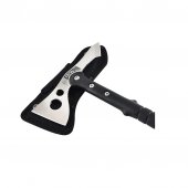 Topor Tactic 2 in 1, lama otel inoxidabil, maner plastic ABS, 38 cm, 685 g, husa inclusa